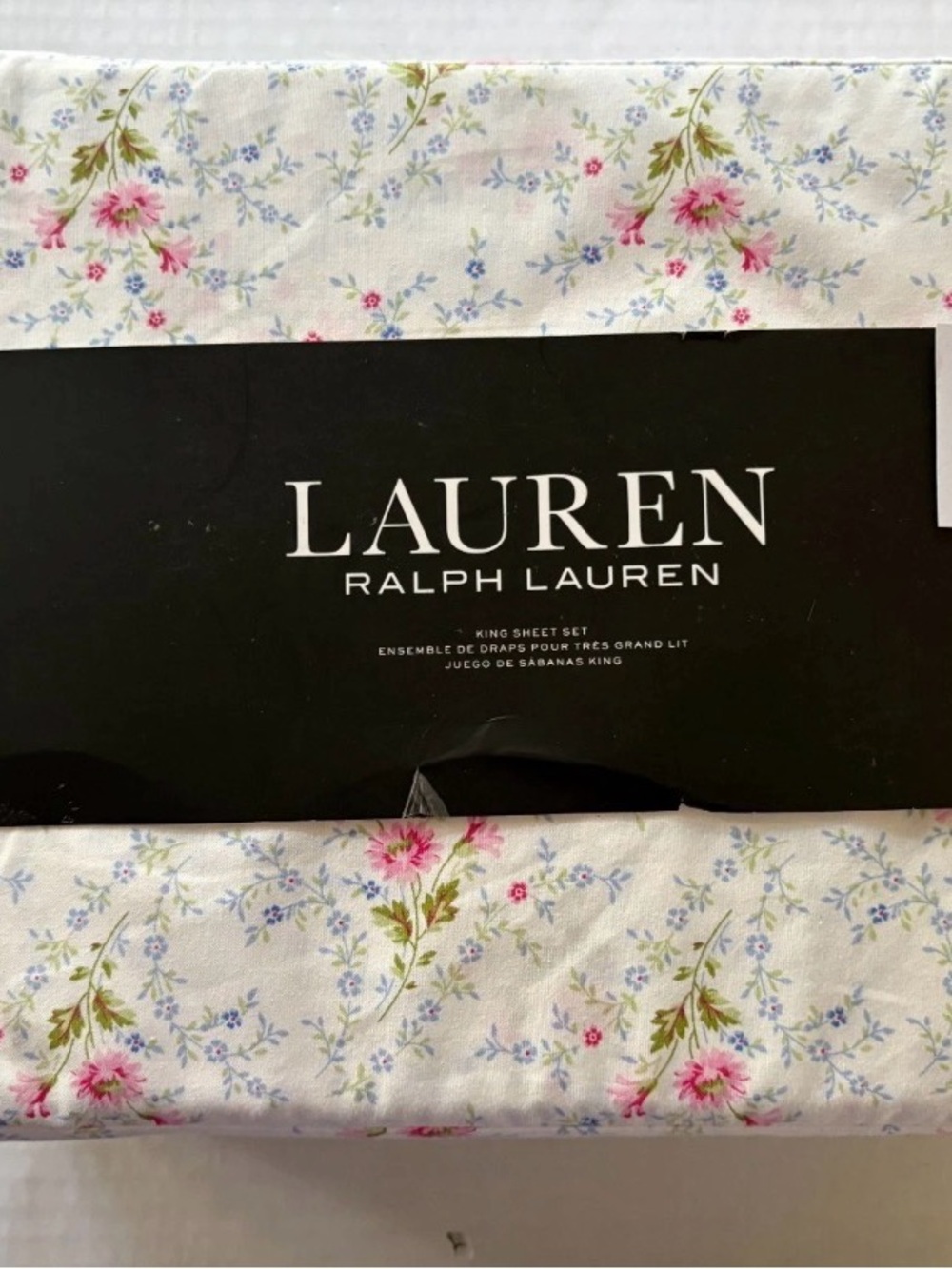 LAUREN RALPH LAUREN NEW Daisy Cottage Floral Cotton 4 Piece Sheet Set- Size King